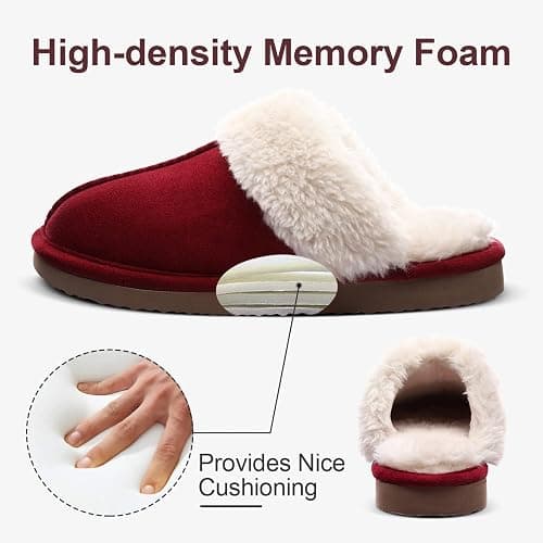 Litfun Women's Fuzzy Memory Foam Slippers Fluffy Winter House Shoes Indoor and Outdoor thumbnail 4