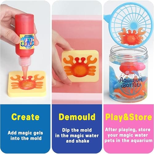 Magic Water Elf Toy Kit - Crafts kit for Kids - Arts and Crafts for Girls - Magic Gel Water Pets - Make Your Own Squishies Squishy Maker Toys - Kid Toys Birthday Gifts for Girls Boys Ages 3-12 thumbnail 3