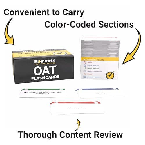 OAT Exam Study Cards: OAT Test Prep 2026-2027 and Practice for the Optometry Admission Test [Full Color Cards] thumbnail 7