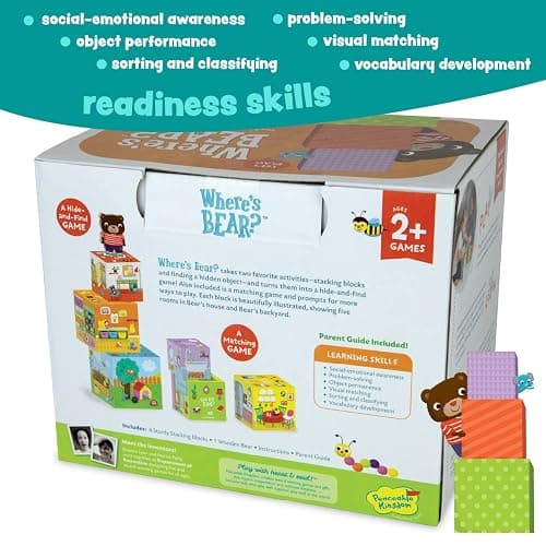 Peaceable Kingdom Where's Bear? The Hide and Find Stacking Block Game for 2 Year Olds thumbnail 4