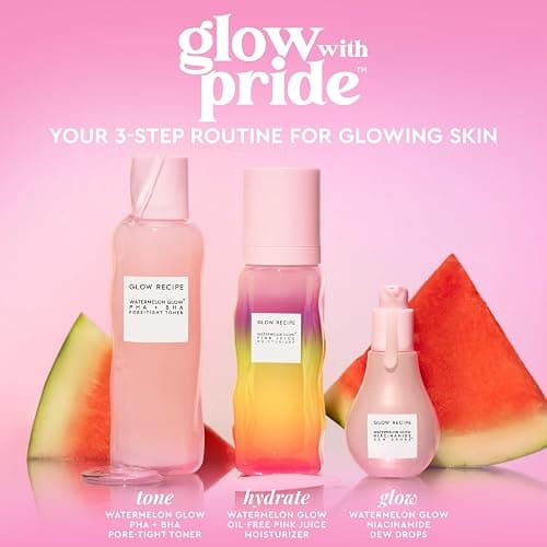 Glow Recipe Limited Edition Pride Pink Juice Water Gel Face Moisturizer - Hydrating Hyaluronic Acid, Radiance Boosting, Non-Comedogenic, Oil-Free, Long-Lasting Korean Skin Care for Oily Skin (50ml) - 1.7 Ounce (Pack of 1) - Pride Edition Moisturizer thumbnail 5