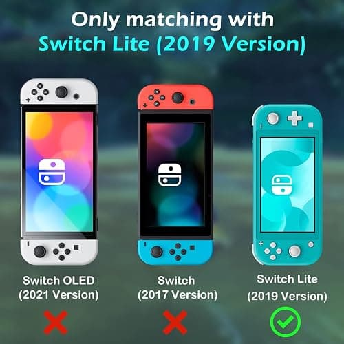 DLseego Protective Case Suitable for Switch Lite Console 2019, TPU Soft Shell Anti-Slip Shock-Absorption Crystal Protective Heart Games Case with 2 PCS Cute Cat Paw Thumb Grips Caps - Glitter Yellow thumbnail 8