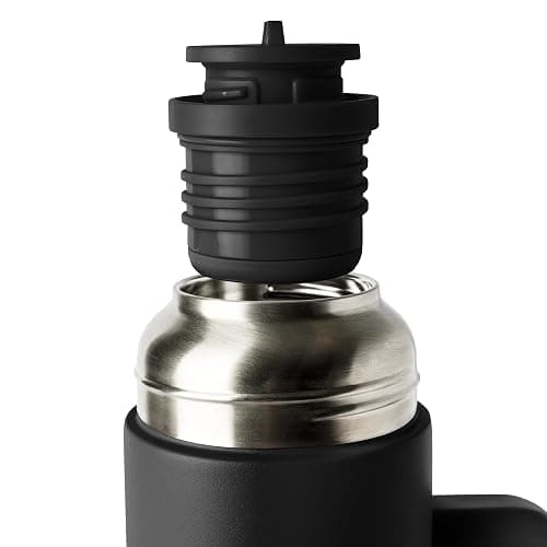 Simple Modern 36oz Insulated Hot Beverage Bottle with 2 Mugs | Travel Coffee Thermos for Hot Drinks | Twist and Pour Top | Commute, Travel, and Picnic Friendly | Roam Collection | Midnight Black thumbnail 4