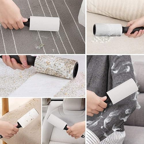 480 Sheet Extra Sticky Lint Roller - Pet Hair Remover for Clothes - 4 Handles + 8 Refills Pack thumbnail 5