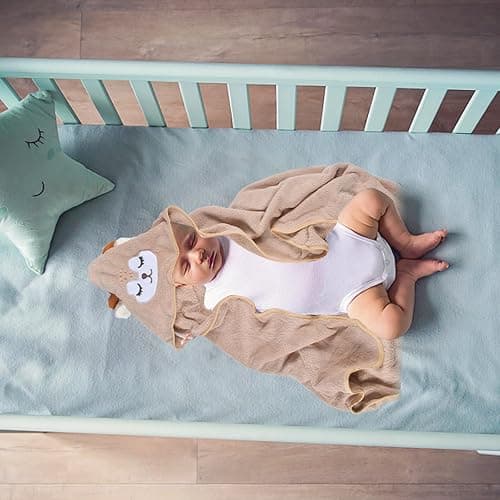 Serviette de Bain à Capuche pour Bébé, 3 pièces Cape de Bain Bébé, Serviette à Capuche en Bambou,Sortie de Bain Super Absorbante, Serviettes pour Enfants en Bas âge avec Trois Motifs thumbnail 6