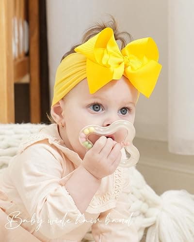 doboi 20pcs Baby Girls Bows Headbands Nylon Hairbands Ribbon Bow Elastic Hair Accessories for Newborns Infants Toddlers and Kids thumbnail 2