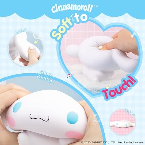 Hamee Sanrio Hello Kitty and Friends Cinnamoroll Jumbo Squishy Toy Slow Rising Cute SquiSHU Sweet Cotton Candy Scented Birthday Gift Bags, Party Favors, Gift Basket Filler, Stress Relief thumbnail 5