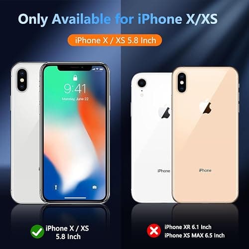Cum2giff for iPhone X XS Case, iPhone X Case with Screen Protector, iPhone Xs Phone Case Compatible with Magsafe, Magnetic Military Grade Shockproof and Dropproof Phone Case, Silky Soft Touch, Black thumbnail 8