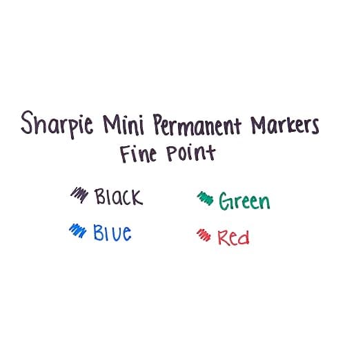 Sharpie Mini Permanent Markers, Fine Point, Assorted Colors, 4 Count thumbnail 5