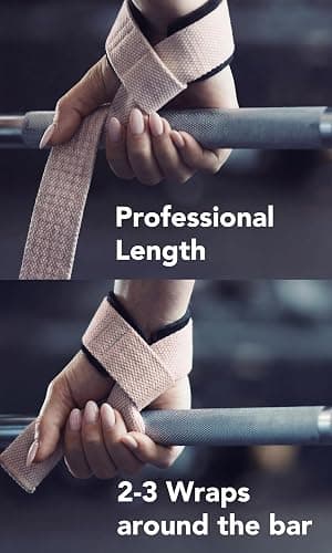 Fitgriff® Zughilfen (gepolstert) für Krafttraining, Bodybuilding, Fitness - Kreuzheben Gurte - Lifting Straps - für Frauen und Männer thumbnail 2