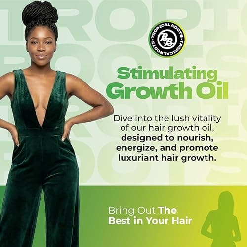 Bronner Brothers Tropical Roots Growth Oil, 8 Fl Oz thumbnail 2
