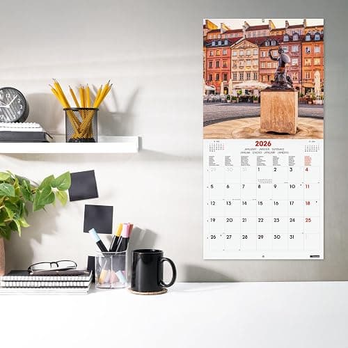 Finocam – Calendrier mural 2026 30 x 30 cm 1 Mois par page Janvier – Décembre 2026 + Sept.-Déc. 2025 (4 mois) réduits | Calendrier 2026 | Images Charming – International thumbnail 2