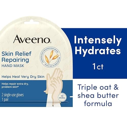 Aveeno Daily Moisture Gift Set, Skincare Set for Dry Skin with Nourishing Body Lotion, Moisturizing Body Wash, & Skin Relief Hand Mask, Formulated with Prebiotic Oat, Paraben-Free, 3 Items thumbnail 5