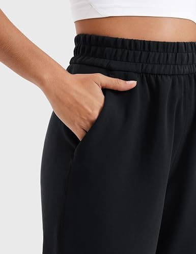 CRZ YOGA SoftAura Straight Leg Casual Sweatpants Women 28"/30"/32" - Modal Lounge Travel Pants with Pockets thumbnail 4