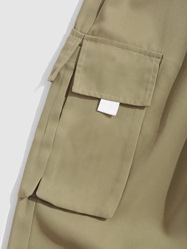 Men Techwear Cargo Joggers Flap Pocket Elastic Drawstring Waist Pants thumbnail 8