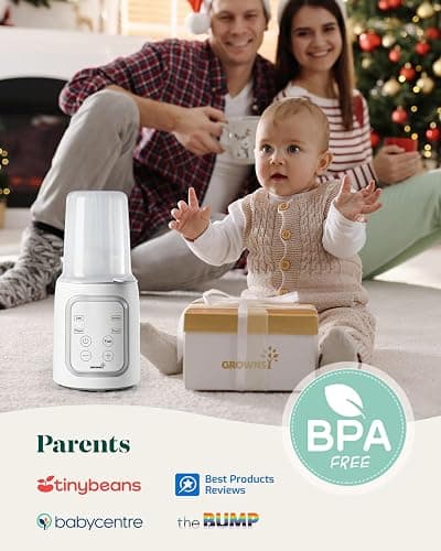 Grownsy 8-in-1 OG Fast Bottle Warmer with Timer, Gray | Fast & Even Heating, Nutri-Preserve, Safe Material, Precise Temp, Easy Operation, Multi-Use Bottle Warmer for All Feed Stages thumbnail 6