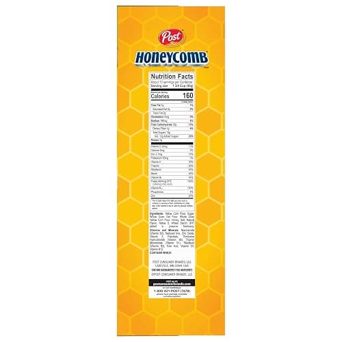 Post Honeycomb Cereal, Honey Flavored Sweetened Corn and Oat Cereal, 19 OZ Box (Pack of 2) thumbnail 6