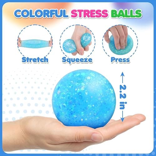 6 Set Squishy Sensory Stress Squeezing Balls forAdults: Best Calming Tool to Relieve Anxiety, Vent Mood and Improve Focus, Easter Basket Stuffers for Kids, Goodie Bag Stuffers thumbnail 3