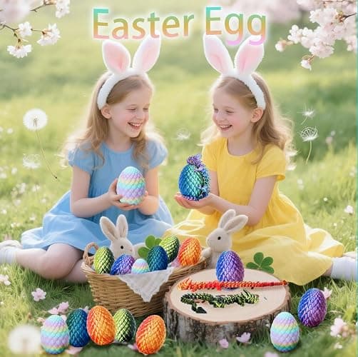 3D Printed Dragon Eggs with Dragon Inside, Mystery Crystal Dragon Easter Egg Fillers Toys, Articulated Fidget 3D Printed Animals, Surprise Gift, Easter Basket Essentials, Easter Basket Stuffers thumbnail 7