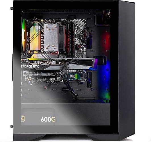 Skytech Nebula Gaming PC Desktop, Ryzen 5 5500 3.6 GHz (4.2GHz Turbo Boost), NVIDIA RTX 3050 6GB GDDR6, 500GB SSD, 16GB DDR4 RAM 3200, 650W Gold PSU, Wi-Fi, Win 11 thumbnail 2