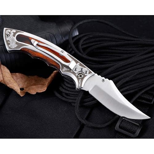 Red aesthetic stainless steel pocket knife thumbnail 4
