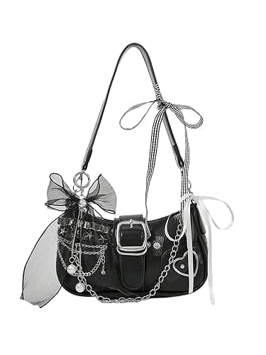 Verdusa Women's Y2k Star Embroidery Shoulder Bag Mini Chain Hobo Handbag Purses - Image 1