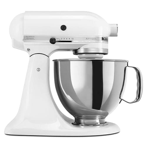 KitchenAid Artisan Series 5 Quart Tilt Head Stand Mixer with Pouring Shield KSM150PS, White - Image 1