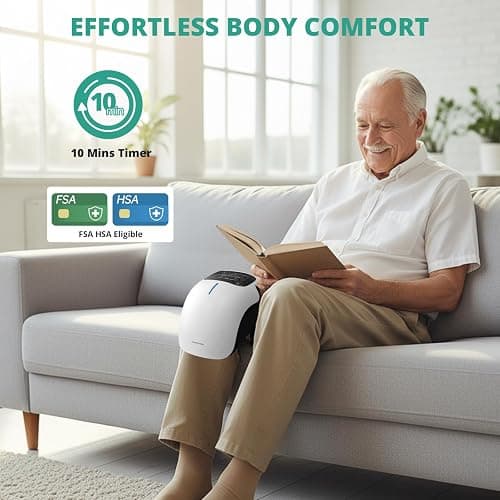 Medcursor Knee Massager, Cordless Heated Knee Massager with 3 Heating Levels, 3 Vibration Modes, LED Screen & Adjustable Straps, Massage with Heat for Relief thumbnail 9
