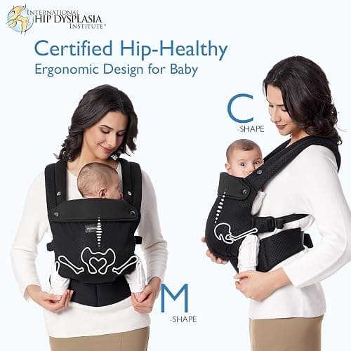 Momcozy Breathable Mesh Baby Carrier, Ergonomic and Lightweight Infant Carrier for 7-45lbs with Enhanced Lumbar Support, All Day Comfort for Hands-Free Parenting, Air Mesh-Black thumbnail 6