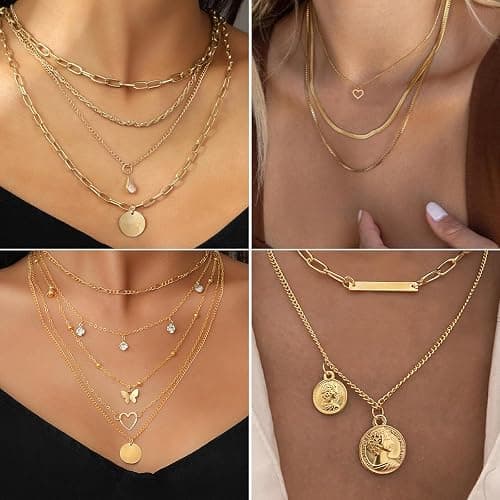 IFNODO 139pcs Gold Jewelry Set Costume Jewelry With 11 PCS Necklace, 16 PCS Bracelet, 90 PCS Stud Hoop Earring 22 Pcs Rings for Women Friendship Gift Set thumbnail 4