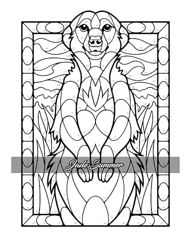 Color by Number Animals: Adult Coloring Book with Cats, Dogs, Birds, Butterflies, Horses, Sloths, and Many More for Stress Relief and Relaxation thumbnail 25