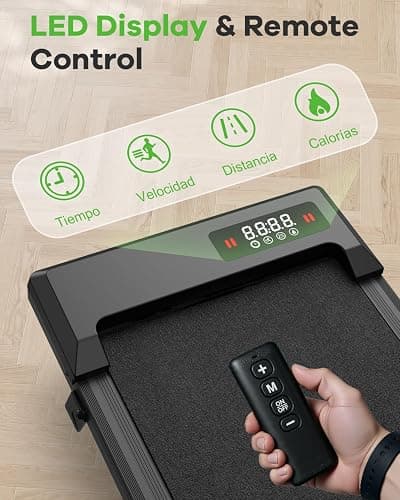 HomeFitnessCode Walking Pad Treadmill 7% Incline, Treadmills for Home, 2.5HP Portable Electric Under Desk Treadmill with LED Display & Remote, Adjustable Speed, No Assembly thumbnail 6