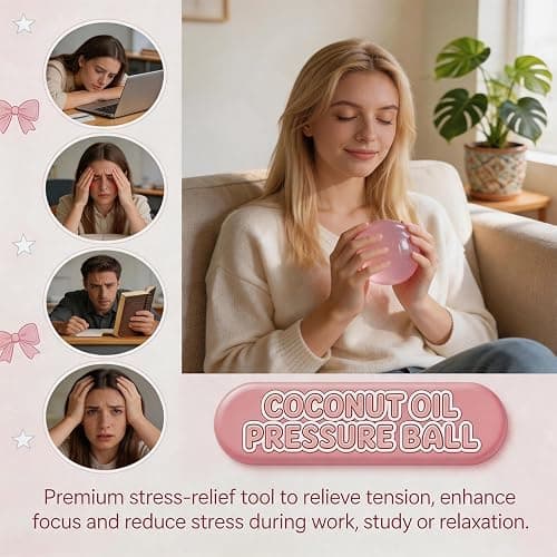 2PCS Coconut Oil Squishy Stress Ball,Handmade Slow Rising Squishy,Non-Sticky Sensory Fidget for Stress Relief Easy to Clean,Improving Focus. thumbnail 6