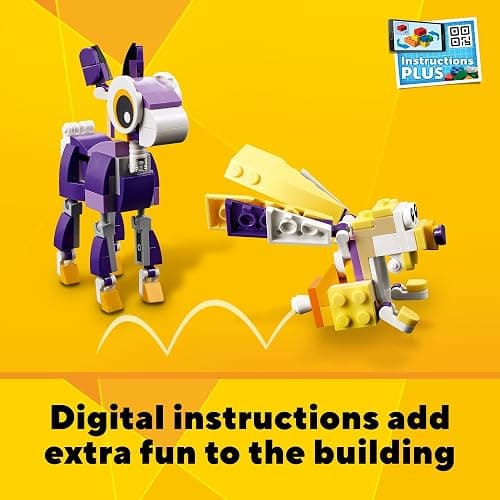 LEGO Creator 3 in 1 Fantasy Forest Creatures, Woodland Animal Toys Set Transforms from Rabbit to Owl to Squirrel Figures, Gift for 7 Plus Year Old Girls and Boys, 31125 thumbnail 4