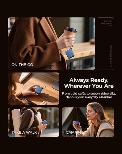 Ocoopa Hand Warmers Rechargeable UT5 Nano – Slim Electric Pocket Heater, Smart Temp Control, 14Hrs Battery, UL Safety, Artists in Bloom Design, Practical Gifts for Women, Christmas, Outdoor, Office thumbnail 6