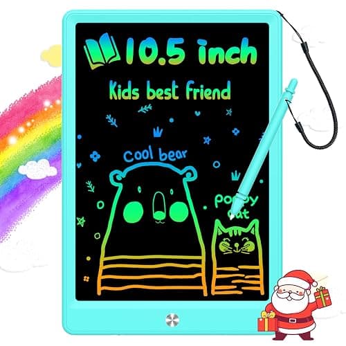 BUKEBU LCD Writing Tablet Doodle Board,10.5 inch Colorful Drawing Pad,Electronic Drawing Tablet, Drawing Pads,Travel Gifts for Kids Ages 3 4 5 6 7 8 Year Old Girls Boys (Blue) - Image 1