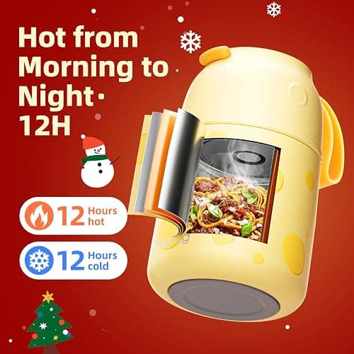 ChugJug Thermo for Hot Food for Adults Kids | Wide Mouth, 26 oz Insulated Food Jar with Spoon, Leakproof Soup Thermo for School Office Travel, Thermal Steel Lunch Container Easy to Carry (Yellow) thumbnail 3