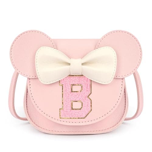 mibasies Toddler Purse Girl Gifts: Birthday Gifts for Girls 3-8 - Little Kids Gifts Mini Mouse Ears Bow Purse (Pink B) - Image 1