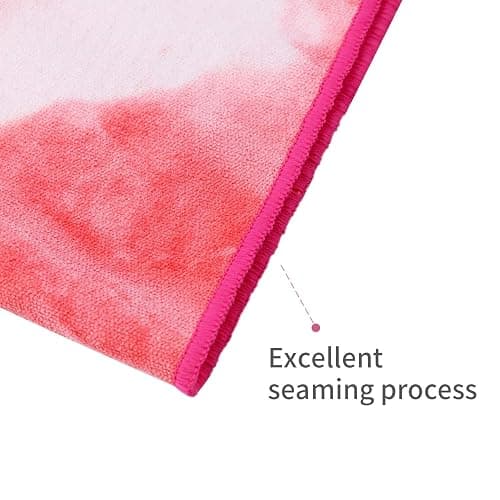 DREAM SLIM Hot Non Slip Grip Foldable Skidless Yoga Towel, 24in x 72in, Multicolor - Pink thumbnail 5
