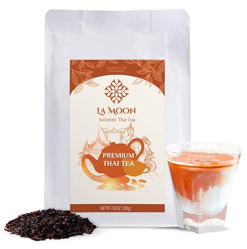 LA MOON TEA - Premium Thai Tea Mix Powder Special Blend Assam Loose Leaf Tea Original From Thailand Make Thai Hot, Iced Thai Tea Taste - Image 1