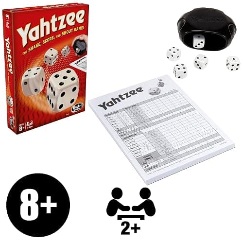 Hasbro Gaming Yahtzee Game, Fast-Playing Dice Games for Kids, Teens, and Adults, Strategy Games, Family Games for Kids, 2 or More Players, Ages 8 and Up thumbnail 3