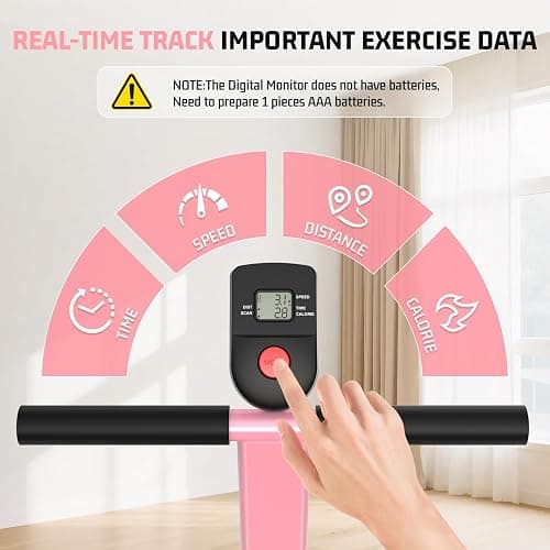 Walking Pad Treadmill with Incline 20%, Manual Foldable Walking Pad with Handle Bar, 500lbs Capacity, Non-Slip Surface, Fixed Incline, Digital Monitor, Compact Build for Home/Gym/Indoor/Outside thumbnail 7