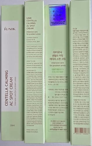 IUNIK 81% Concentrated Centella Calming Gel Acne Spot Cream w/AHA BHA PHA Salicylic Acid Niacinamide Tea Tree Oil-Free Blemish Pimple Lightweight for Adults & Teens .67 Oz Sensitive Acne-prone skin thumbnail 8