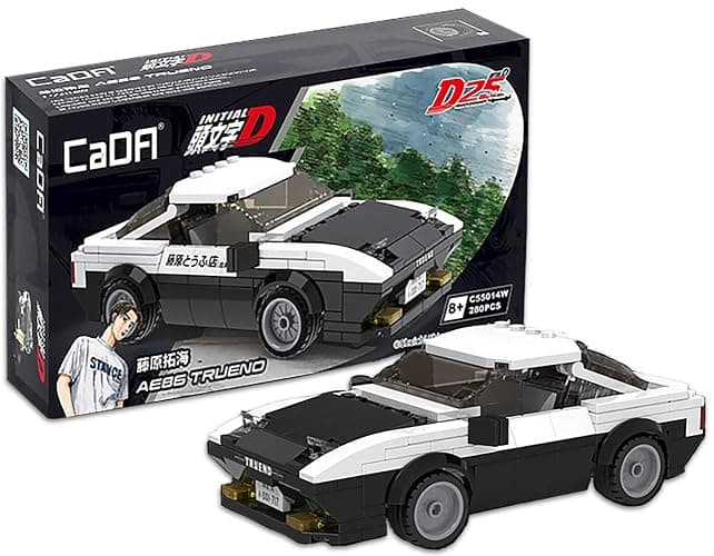 dOMOb Toyota AE86 Trueno – Initial-D 25-th Anniversary – CADA Bricks Toys for 8+ Age Kids & Adults – Realistic Car Model 1:24 Simulated Build – 280 Bricks or Blocks – for Boys, Hobbyist, Collector - Image 1