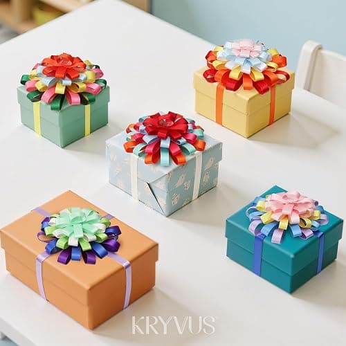 Kryvus Rainbow Satin Ribbon Set – 20 Colors, 3/8" x 5 Yards Each, 100 Yards Total, Double-Faced Colorful Satin Ribbons for Gift Wrapping, Hair Bows, Wedding & Party Decorations, DIY Crafts thumbnail 2