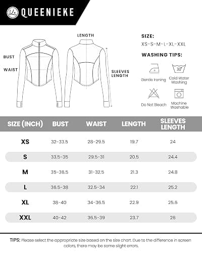 QUEENIEKE Workout Running Jackets for Women Zip Up Athletic Yoga Cropped Tops with Thumb Holes thumbnail 3