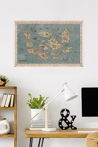 How To Train Your Dragon (2025) - Map Wall Poster, 34L" x 22.4W", Premium Unframed Version thumbnail 2
