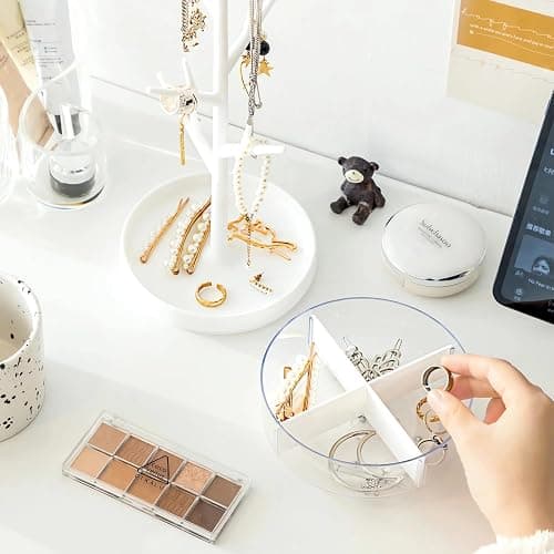 MENGCOOL Jewellery Stand 3 in 1 Jewelry Tree Necklace Bracelet Display Holder Jewellery Organiser Stand for Necklaces Bracelets Rings Earrings and Watches thumbnail 3