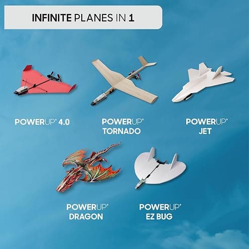 POWERUP 4.0 The Next-Generation Smartphone Controlled Paper Airplane Kit, RC Controlled. Easy to Fly with Autopilot & Gyro Stabilizer. for Hobbyists, Pilots, Tinkerers. thumbnail 6
