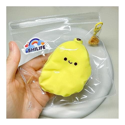Taba Squishy,Stress Ball, Kawaii Squishies Silica Gel Toys,Stress Relieving Fur Ball OPP Packaging Gifts|Squishy Fidget Toys for Anxiety&Relaxation|Perfect Desk Accessory for Adults (Banana) thumbnail 6